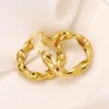 Женские серьги-кольца из 18-каратного золота GF, 40 мм, большие, массивные, толстые!