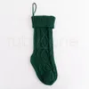 46cm Knitting Christmas Stockings Xmas Tree Decorations Solid Color Children Kids Gifts Candy Bags DHL Fast Ship RRA44785876883