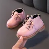 DIMI jesień / zima buty dla dzieci dla chłopca dziewczyna 0-3 rok mikrofibry skórzane niemowlę Martin buty płaskie antypoślizgowe berbeć berbeć 211022
