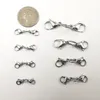 10 set (set di 2 pezzi di aragosta + 1 anello di salto) Doppia chiusura a moschettone Acciaio inossidabile 9mm-19mm Connettore artiglio Prolunga per gioielli Tutto argento