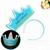 Barnens födelsedagsfest dekoration hattar Jul Glödande Crown Cap Baby Enårig Utsmyckning Tillbehör Födelsedatum T2i52938