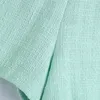 Zarif Rahat Blazer Ofis Kadınlar Için Setleri Katı Yeşil 2 Parça Bayan Yaz Fahsion Cepler Kısa Pantolon Kadın 210430
