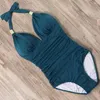 RUUHEE Push up Swimwear Swimsuit Women Black Bathing Suit Halter Top Swimming Summer Beach Wear Monokini 210630