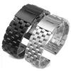 Bracelets de montre 18mm 20mm 22mm 24mm 26mm Bracelet en acier inoxydable de qualité supérieure hommes femmes noir argent bracelet de poignet en métal massif accessoires de bande