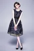 Fashion Designer Women Summer Organza Dress Elegant Office Cocktail Party Robe Female Leopard Vintage Tank Dresses Vestidos 210525