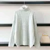Women Winter Sweater and Jumpers Turtleneck Pullovers Casual Knitwear Pink Girls Basic Tops Loose Style Fashion Pull Femme 210430