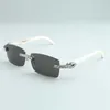 XL-Diamant-Sonnenbrille 3524012-B9 Naturweiße Hornbrillenlinse mit einer Stärke von 3,0