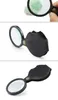 10X Microscoop Opvouwbare PU Materiaal Lezen Mini Loepen Draagbare Sieraden Loupe Vergrootglas Lens Pocket Vergrootglas