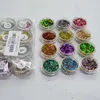 Mix Glitter Colors Powder Kits For Nails Art UV Gel Polish DIY Design Gradient Decoration 12Colors/Lot With Case