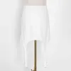 ホワイトボディコンミニスカートの女性の高い腰の不規則なスリムセクシーなスカート女性のファッション夏の服210521