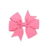 Hair Clips With Bows Jewelry For Kids Girls Grosgrain Ribbon Hairgrips Boutique Hairpins Headwear Accessories Solid Colors