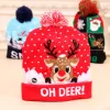 LED Funny Christmas Hat Novelty Light-Up Colorfull Synglish Beanie Cap Knusted Xmas Party CPA4250