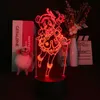 Genshin Impact Night Light светодиодная заглушка в 3D -настольной лампе Klee фигура USB Nightlight Chang Home Decor Anime Kids Friends Gifts6672892