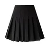 Jupes Tchaoha laine jupe plissée femme Style coréen taille haute a-ligne noir courte femmes robe d'hiver automne Mini 2022