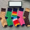 Multicolore classique lettre chaussettes femmes lettres doux coton chaussette cadeau pour amour petite amie de haute qualité