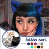 Kawaii peluche rose chat oreilles bandeau réaliste furry furry animal hairband lolita cosplay fox costume costume accessoires 300l