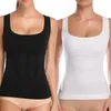 Kvinnors Shapers Ladies Easy Shaper Magic Body Bra Shapewear Tank Top Slimmer Camisole Inbyggd Padded Compression Shirt Corset Vest