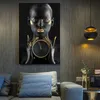 Africain doré femme peinture mur Art affiches et impressions Portrait photo pour salon chambre décoration Cuadros pas de cadre