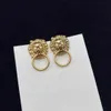 Boucles d'oreilles à breloques de mode de créateur de luxe tête de lion dames earring8264544