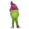 Costume de mascotte de crème glacée verte d'Halloween Top qualité dessin animé en peluche thème Anime personnage de Noël carnaval adultes fête d'anniversaire 1826