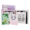 Soft Light Natural 3D Magnetic False Eyelashes 4 Pairs Set With Magnet Eyeliner Tweezer Handmade Reusable Glue-free Fake Lashes Makeup For Eyes DHL Free