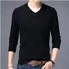 Autumn 2022 Jersey Casual Men's V-neck Solid Sweater Clothing Pull Thin Fabric Large Size Sweaters