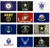 US Army Flag USMC 13 styles Direct factory wholesale 3x5Fts 90x150cm Air Force Skull Gadsden Camo Army Banner US Marines DAP09