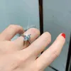 Shifei 925スターリングシルバーマーキーカット作成ダイヤモンド宝石の結婚式の婚約上質なジュエリーリング卸売211217