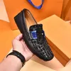 2021 Marka Tasarımcısı İtalyan Erkek Ayakkabı Rahat Markalar Resmi Lüks Ayakkabı Üzerinde Kayma Erkekler Loafer'lar Moccasins Hakiki Deri Kahverengi Sürüş Ayakkabı
