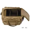 Tactical Training Bag Molle System Jakt tillbehör 600d Vattentät pistol Shooting Range Bag Khaki Tool Bag Camping