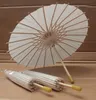 2021 Sonnenschirme für Braut und Hochzeit, weiße Papierschirme, chinesischer Mini-Handwerksschirm, 4 Durchmesser: 20, 30, 40, 60 cm