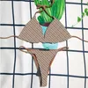 2 Colors Summer Beach Letter Bikini Home Clothing Sexy Low Waist Swimwear Fashion Printed Women Bathing Suit