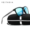 Veithdia Marka Güneş Gözlüğü Unisex Retro Alüminyum + TR90 Polarize Lens Vintage Gözlük Güneş Gözlükleri Erkekler / Kadınlar için 6108 220224