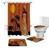 toilet lid cover and rug set
