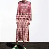 ZA Femmes Robes Spring Automne Vintage Vintage Casual Robe à manches longues Loisirs Jupe de vacances et pantalon minces Xitimeao 210602