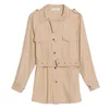 Women's Trench Coats 2022 Autumn Windbreaker Jacket Mid-Long Plus Size XL 4XL Loose With Belt Casual Coat British Style Elegant Tops Outerwe