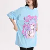 T-shirt pour hommes Anime Girl Imprimé Summer Manches courtes Hip Hop Coton surdimensionné Casual Harajuku Streetwear Top Tee Femmes T-shirts 210601