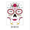 Temporary Tattoos Waterproof sweat masquerade funny makeup stickers Halloween face tattoo sticker body art free ship 18pcs