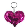 Porte-clés en forme de cœur à paillettes, décoration de bagages colorée, Mini porte-clés de sac, pendentif, cadeau créatif, ZC896