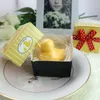 Wedding favores sabão amarelo de pato perfumado com caixa de presente de papel embalando presentes do partido do chá de fraldas