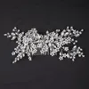 Headpieces Luxury Bridal Tiaras För Bröllop Rhinestone Hair Piece Glänsande Blom Party Smycken Kam Ons Tillbehör