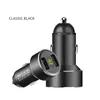 Mini Metal Dual USB Digital Display Chargers Vehicle Charging 2.4 Multi-function Car Charger for Cars MP3 Phone Camera PC