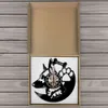 Raça de cão German Shepherd Dog Art Wall Decor Relógio Personalizar Nome do Cão Vinil Registro Relógios de Parede Moderno Presente Para Pet Lover 210401