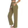 Pantalon de sport à jambes larges Femmes Taille haute Stretch Bandage Flare Large Dance Yoga Pantalons longs S-2XL Sports Wear 210517