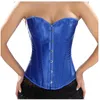 Womens Corset Bustier Satin Sexy Plus Size Gothic Lace Up Boned Gorset Top Shapewear Classic Clubwear Party Night Corselet Men's Body Shaper