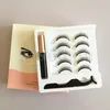 Magnetic Liquid Eyeliner False Eyelashes & Tweezer Magnet Eye lashes Glue Make Up Tools 5 Pairs eyelash 3 in 1 set