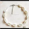 Chokers Necklaces & Pendants Jewelry Drop Delivery 2021 Fashion Choker Seabeach Conch Cus Cultures Sea Shell Aessory Connected With White Bla