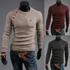 ZOGAA Męskie swetry Dorywczo O-Neck Swetover Knitwear z Odzież Kieszonkowy Jesień Solid Slim Pull Homme Cashmere Cienkie Sweter Topy 211018