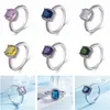 Womens Rings Crystal 멀티 링 링 클래식 다이아몬드 약혼 도금 925 실버 쥬얼리 레이디 클러스터 스타일 밴드