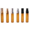 5 ml bruin glazen sprayfles reizen draagbare make-up waterfles jw34